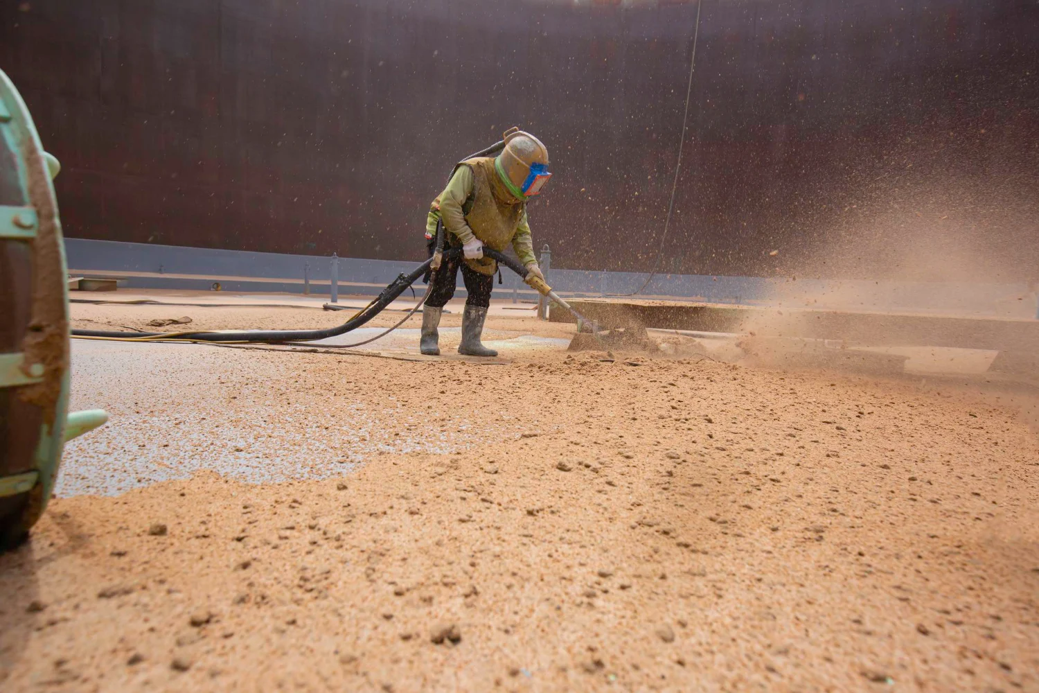 Industrial workers at site